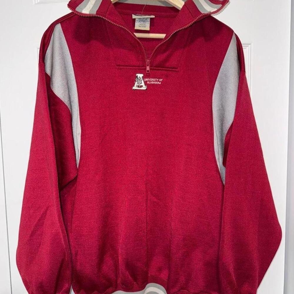 Vintage 90s VESI University of Alabama Crimson Tide Quarter Zip Pullover